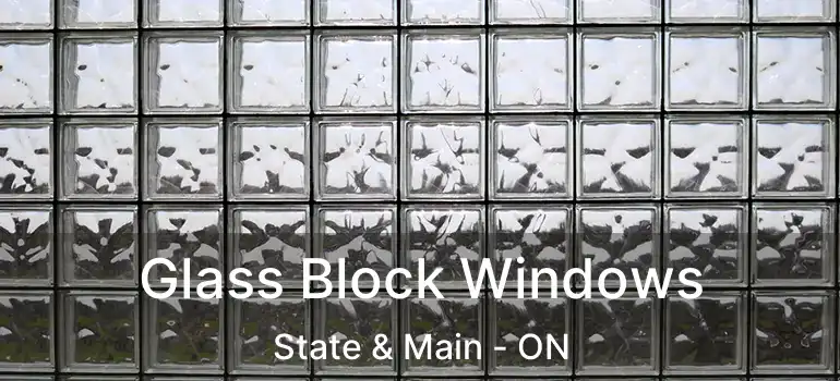  Glass Block Windows State & Main - ON